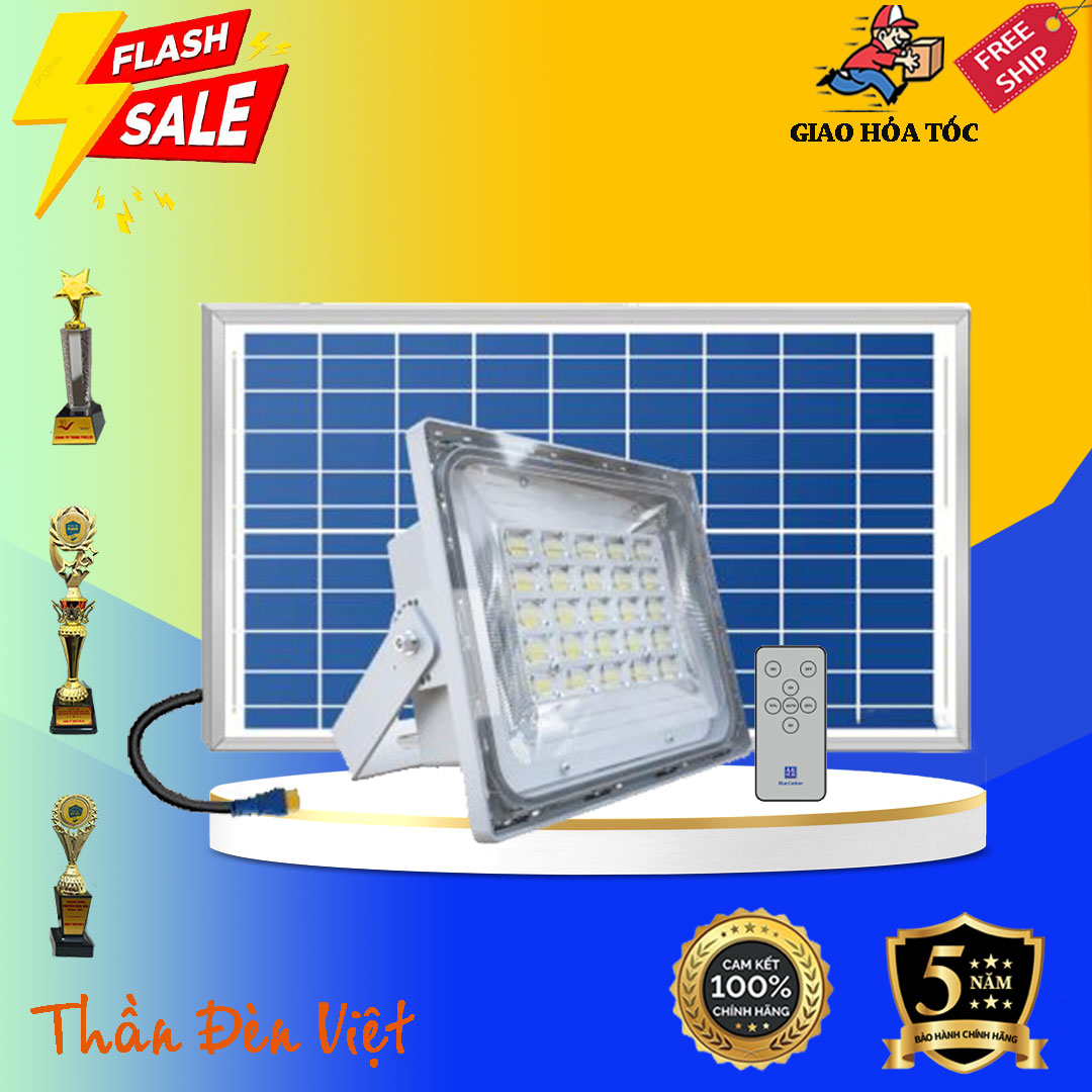 Đèn pha năng lượng mặt trời 200w cao cấp Blue Carbon