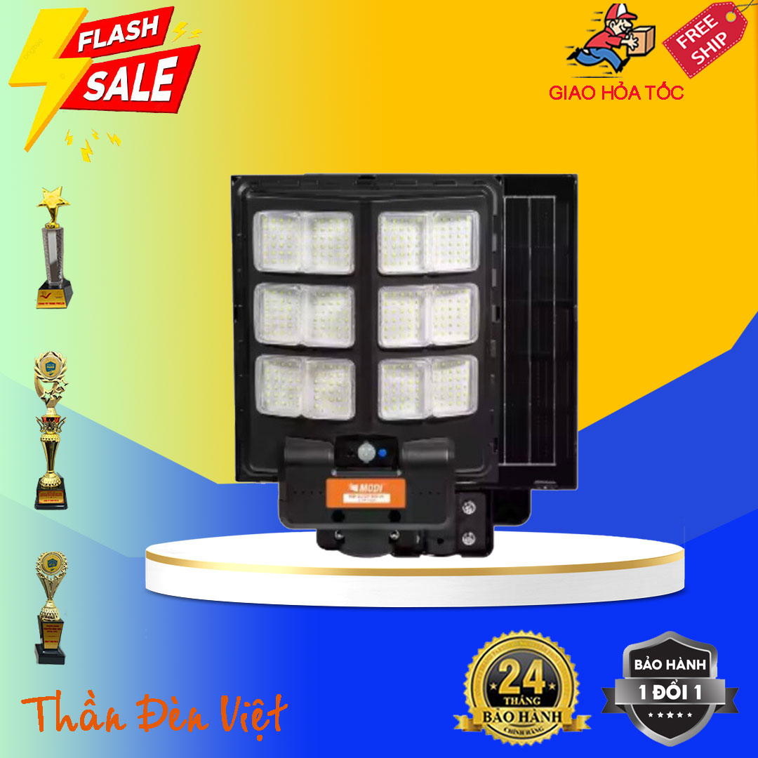 Đèn đường liền thể năng lượng mặt trời Thái Lan 300W cảm biến ánh sáng