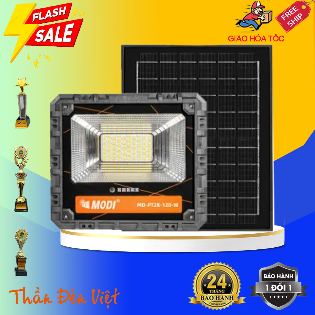 Đèn năng lượng mặt trời 3 màu Thái Lan 120W siêu sáng