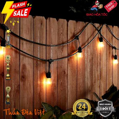 Đèn dây năng lượng mặt trời Thái Lan bóng Led decor, dây dài 10M, 20 bóng đèn