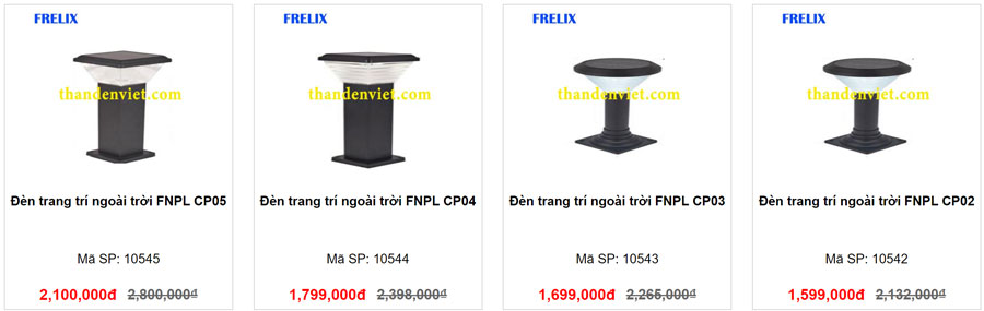 Bảng báo giá đèn lối đi năng lượng mặt trời Bảng báo giá đèn lối đi năng lượng mặt trời