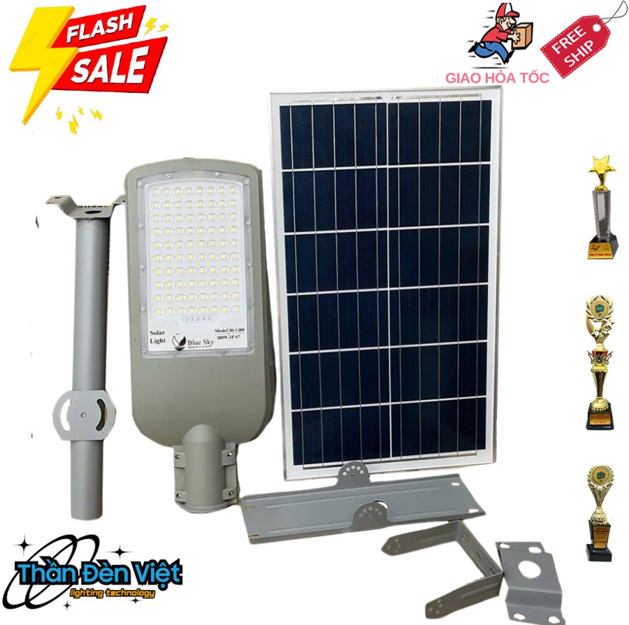 Đèn đường năng lượng mặt trời 200W