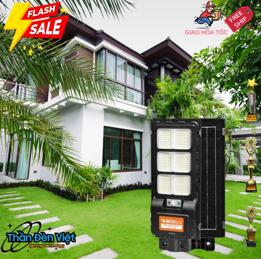 Đèn đường năng lượng mặt trời liền thể 100W Đèn đường năng lượng mặt trời liền thể 100W