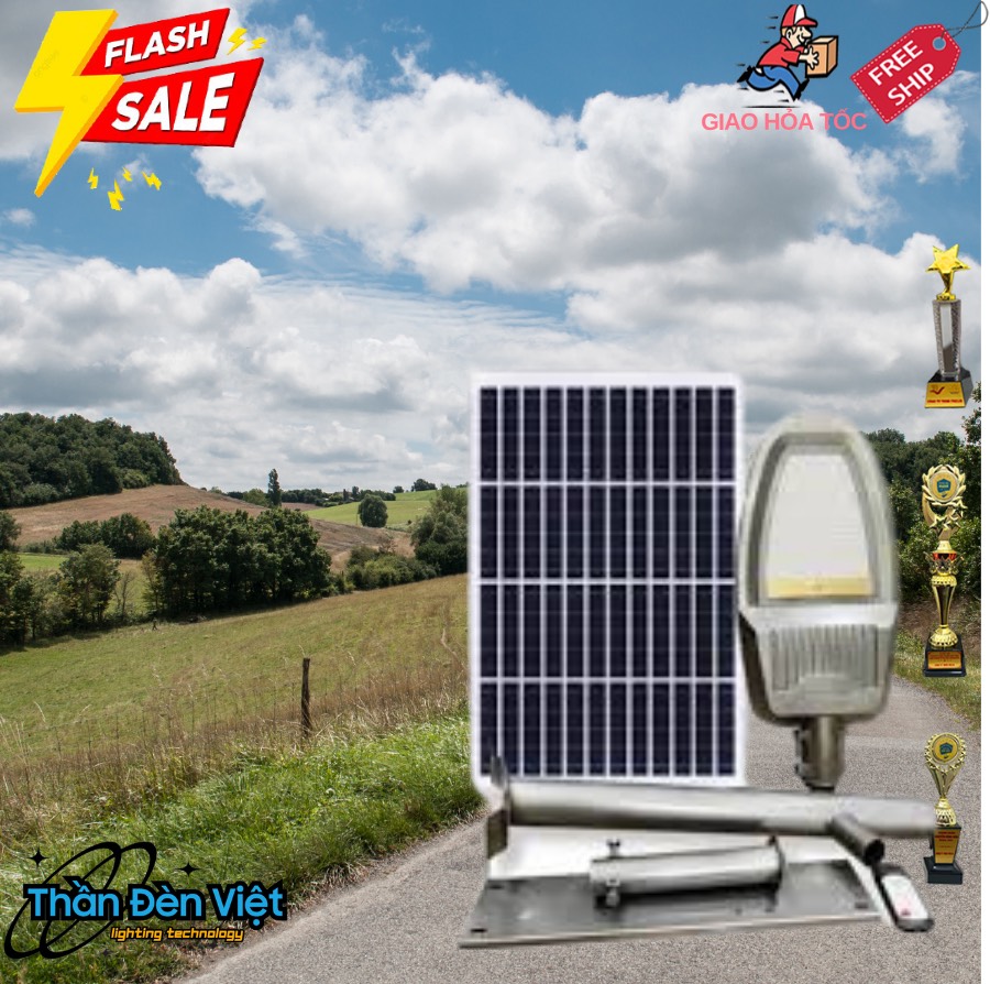 Đèn đường năng lượng mặt trời tách thể 500W