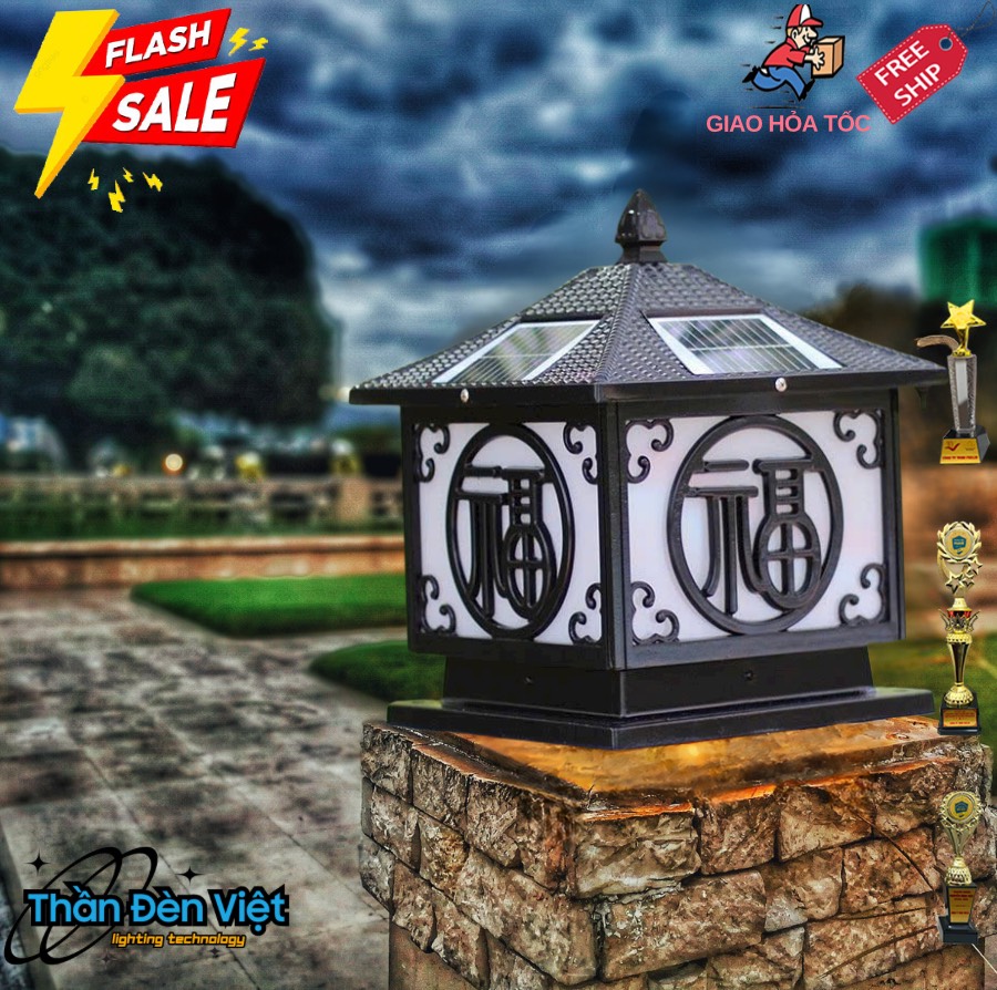 Đèn LED năng lượng mặt trời gắn cổng Đèn LED năng lượng mặt trời gắn cổng
