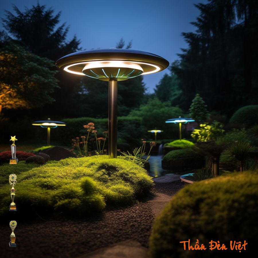 Đèn năng lượng mặt trời UFO hình đĩa bay