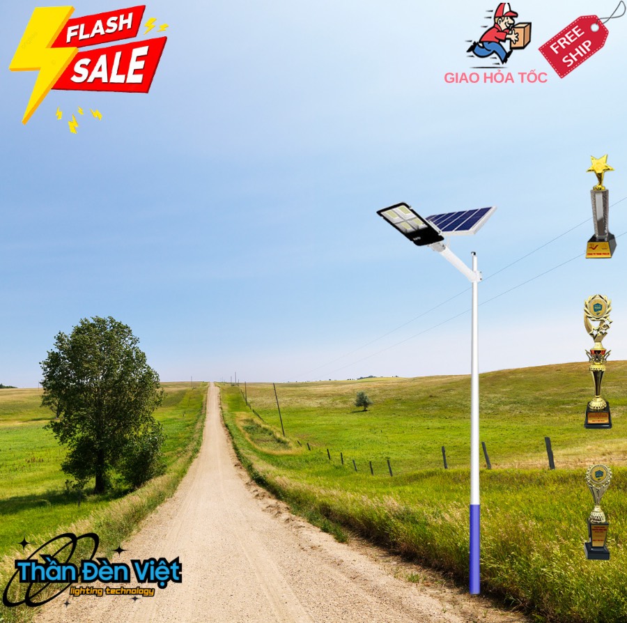 Đèn năng lượng mặt trời ứng dung chiếu sáng khu vực không có điện