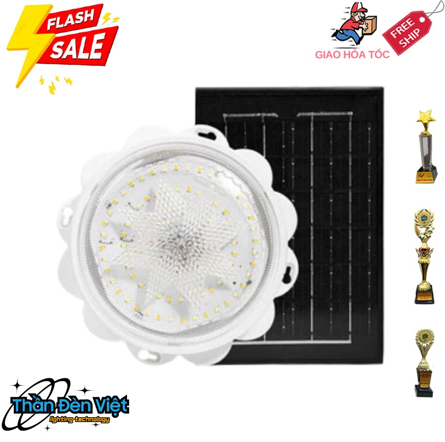 Đèn ốp trần năng lượng mặt trời 200W