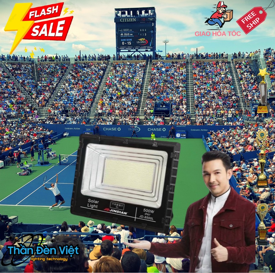 Đèn pha năng lượng mặt trời 500W