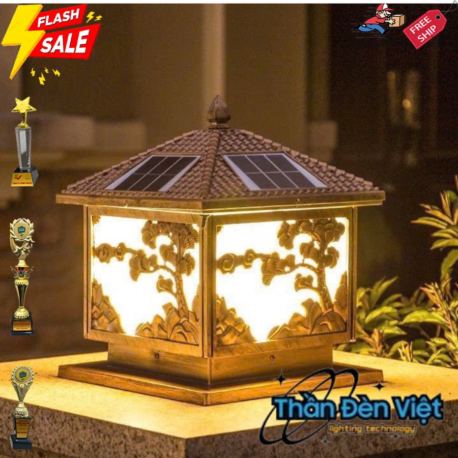 Đèn trụ cổng năng lượng mặt trời giá rẻ