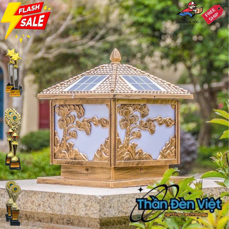 Đèn trụ cổng năng lượng mặt trời giá rẻ