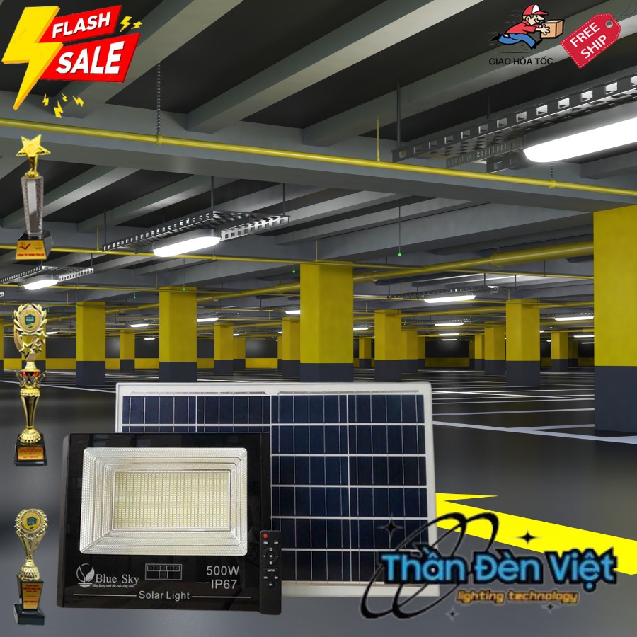 Đèn năng lượng mặt trời trong nhà 500W