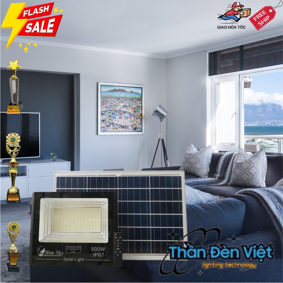 Đèn năng lượng mặt trời trong nhà 500W